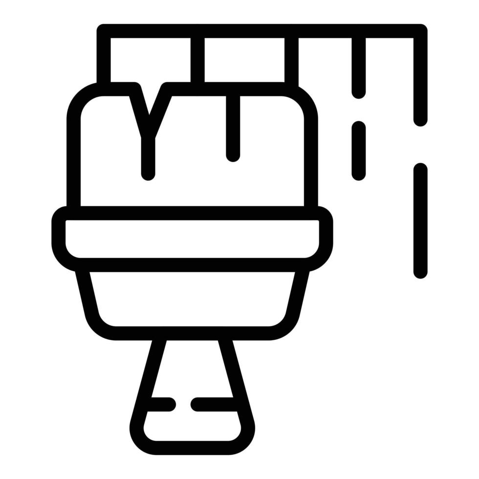 parete dipingere spazzola icona schema vettore. rimodellare cucina vettore