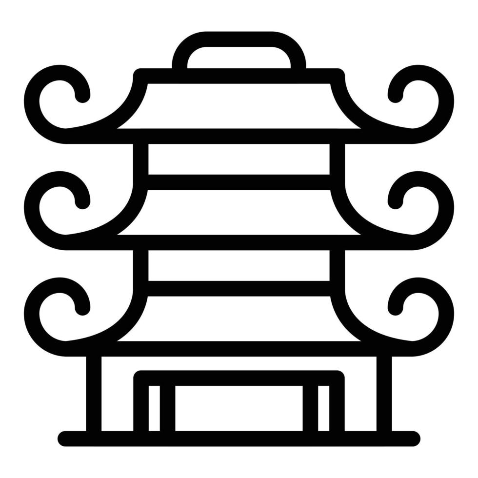 Cinese pagoda icona schema vettore. Cina edificio vettore