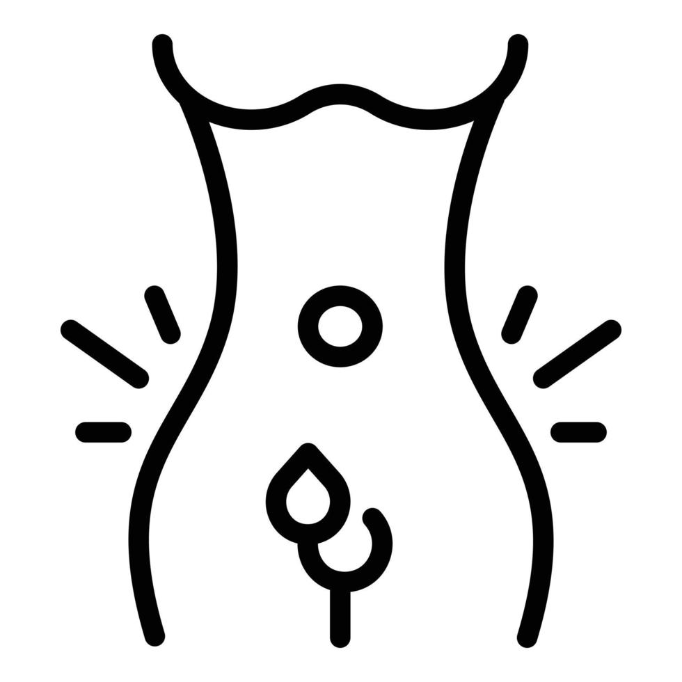 femmina sesso Salute icona schema vettore. sessuale formazione scolastica vettore