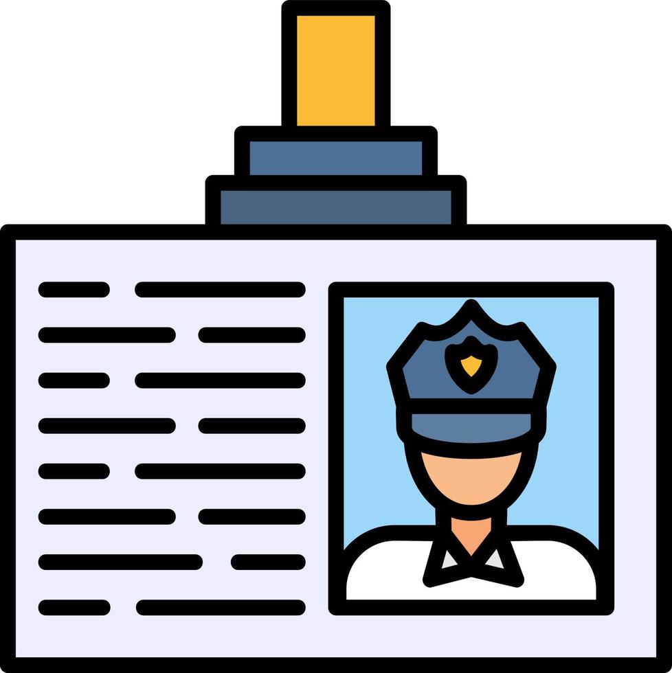 polizia carta creativo icona design vettore