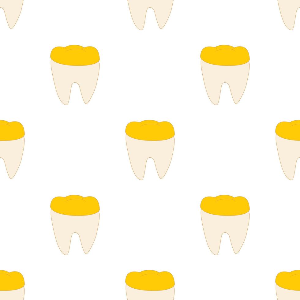 dente con d'oro dentale corona modello senza soluzione di continuità vettore