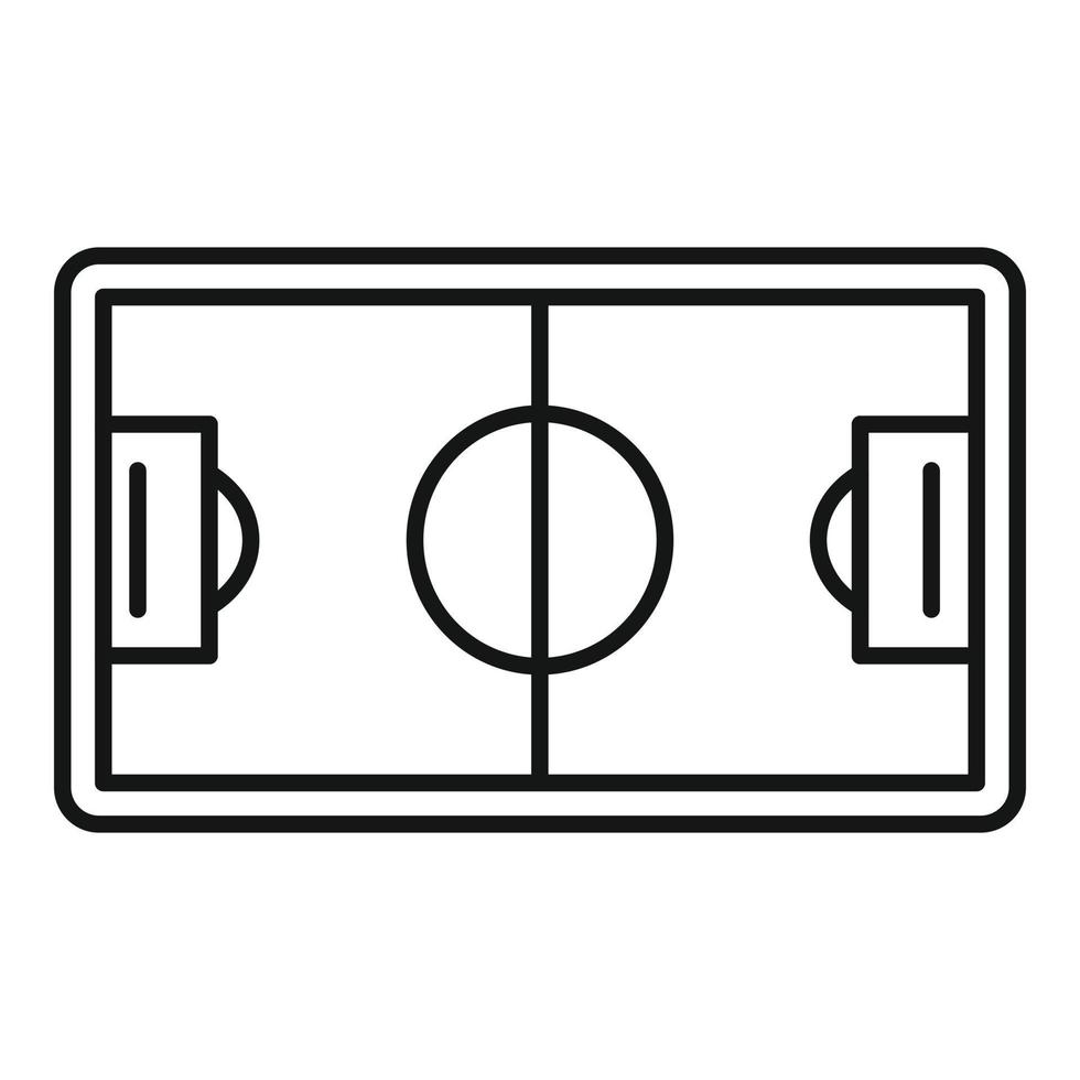 calcio campo icona schema vettore. stadio intonazione vettore