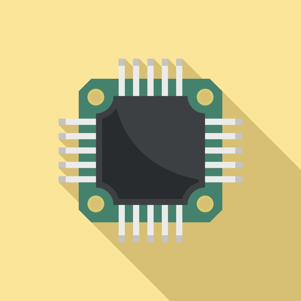 microchip icona piatto vettore. processore circuito vettore