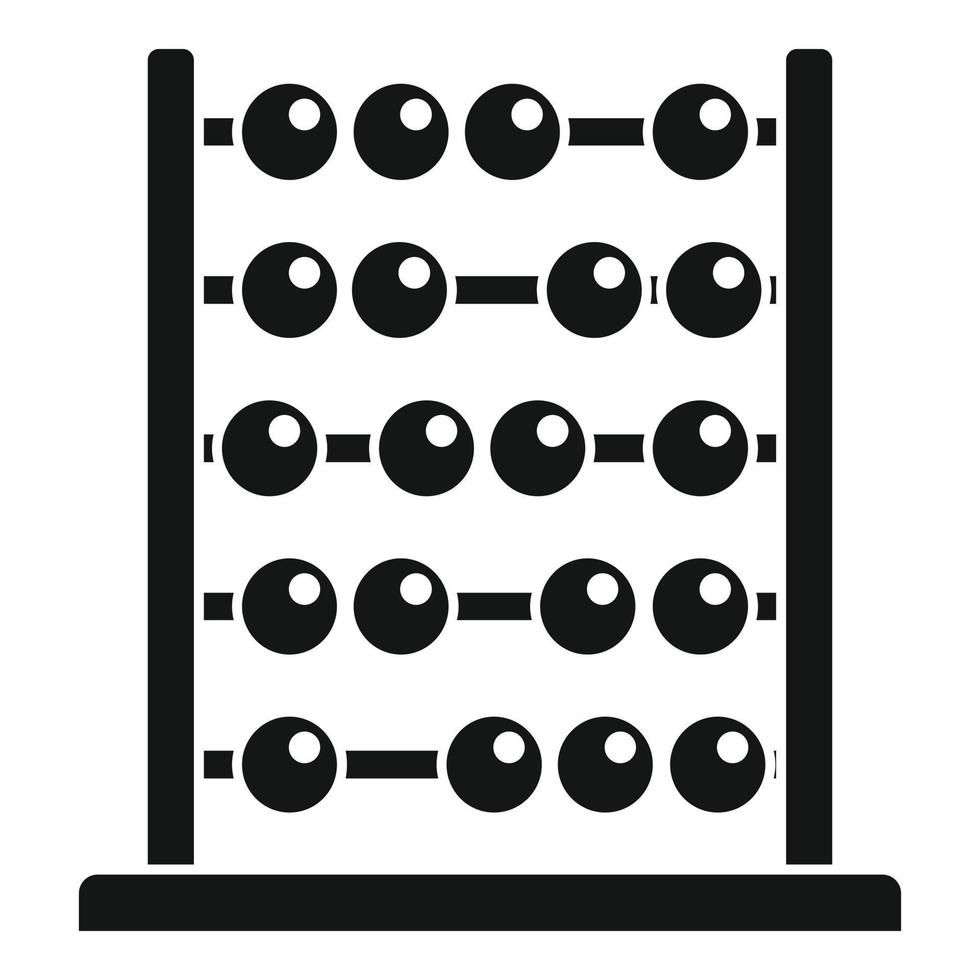 abaco giocattolo icona semplice vettore. matematica calcolatrice vettore