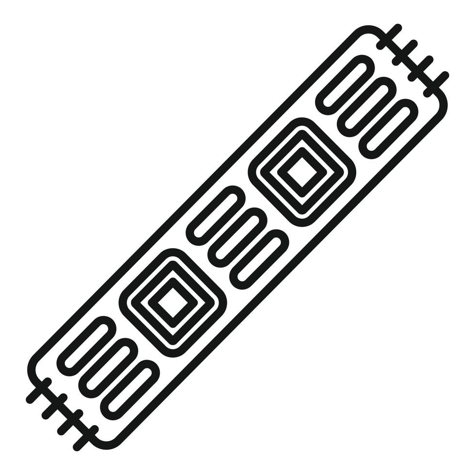 smd guidato striscia icona schema vettore. diodo leggero vettore