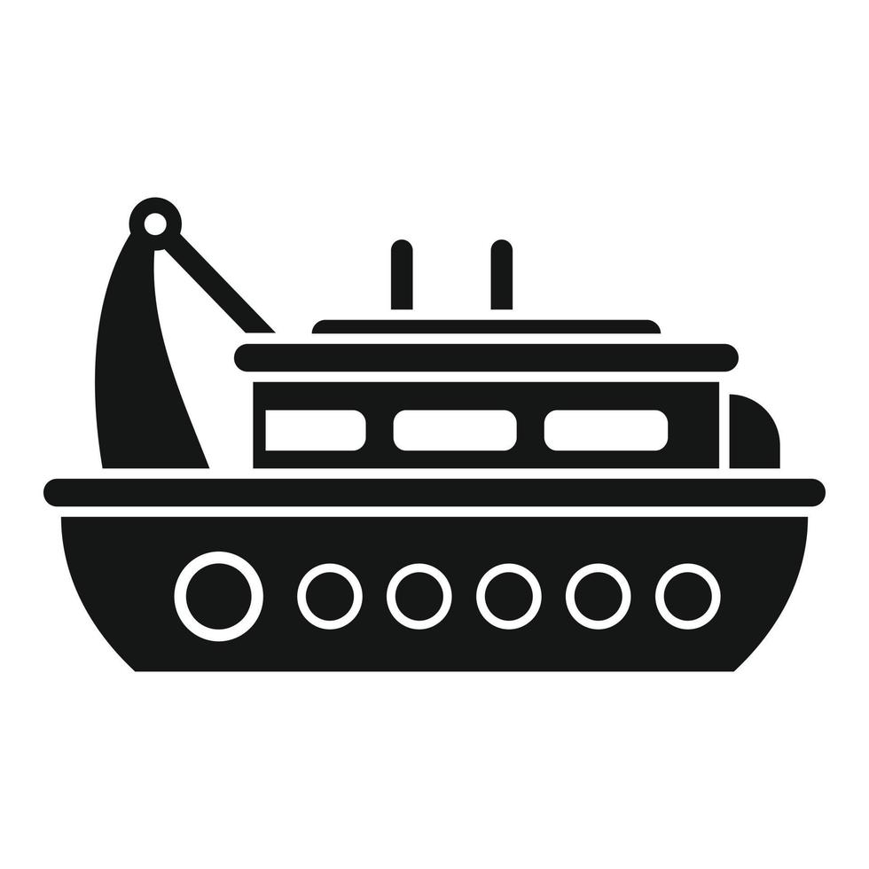 pescatore barca icona semplice vettore. pesce barca vettore