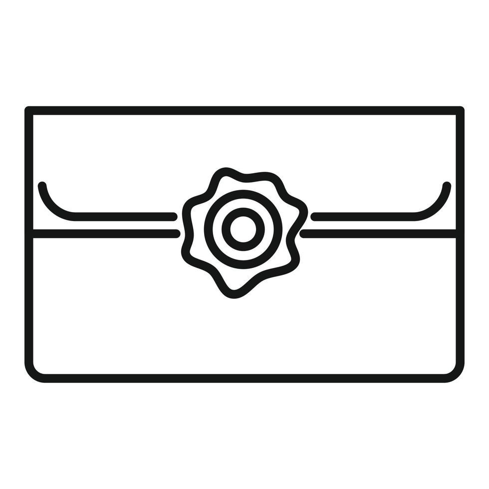 attività commerciale Busta icona schema vettore. posta lettera vettore