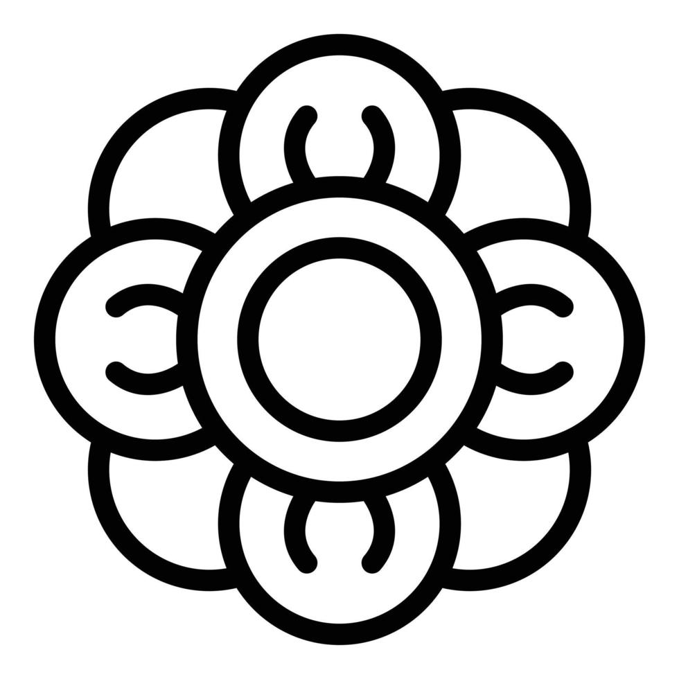 cadavere rafflesia icona schema vettore. fiore pianta vettore