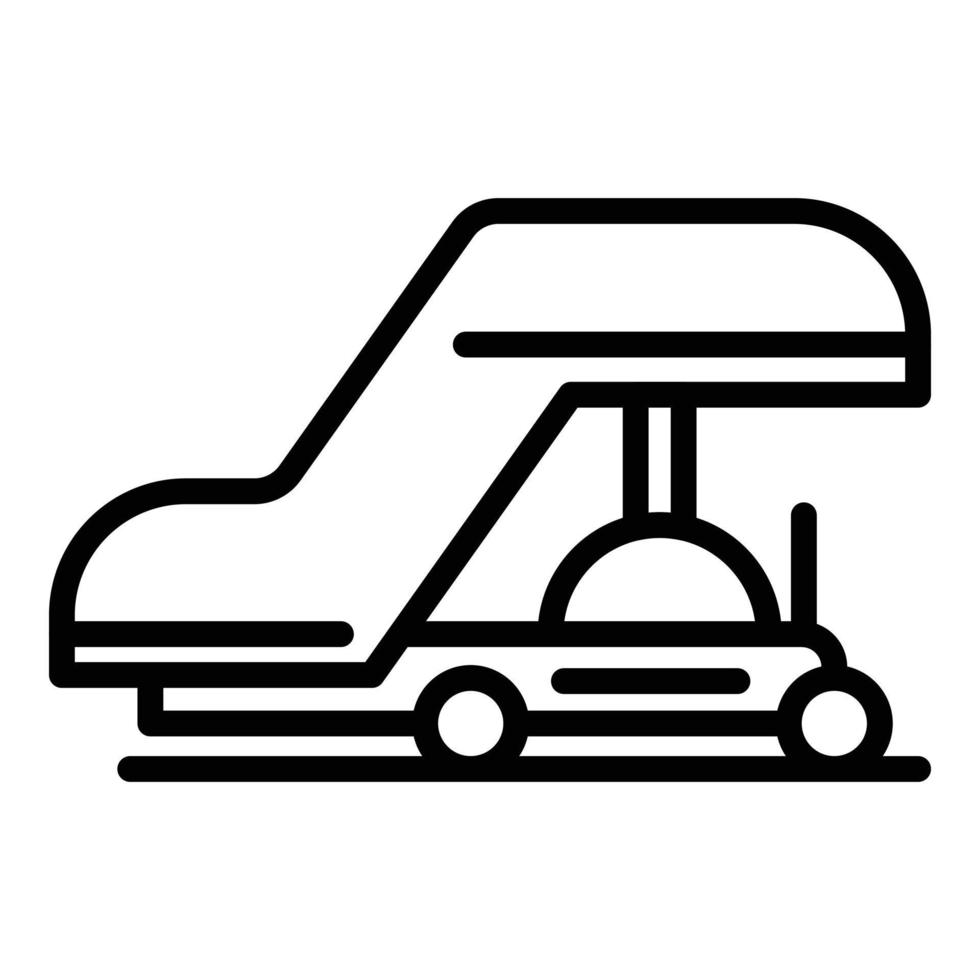 passeggeri aereo le scale icona schema vettore. aeroporto viaggio vettore