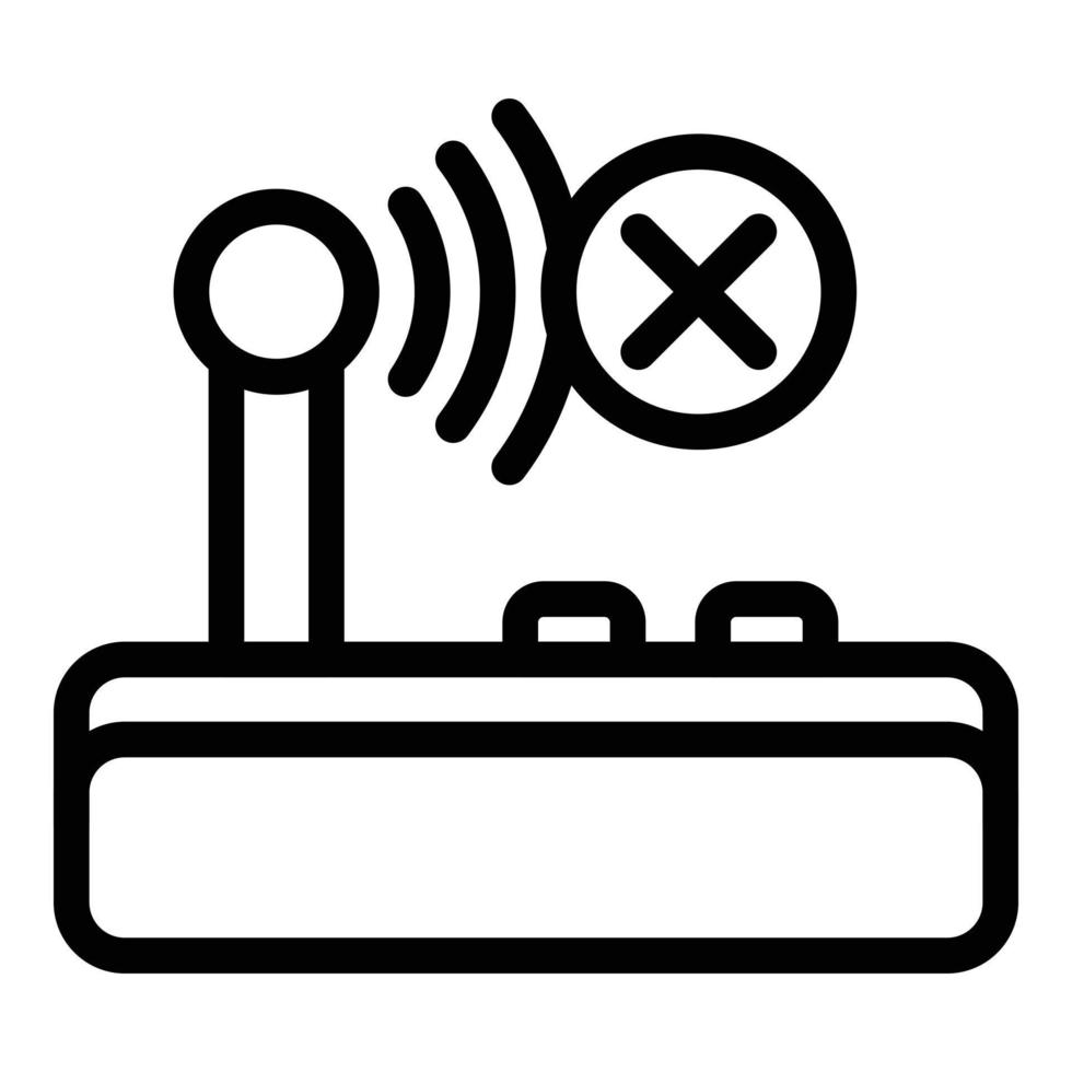 rompere Wi-Fi icona schema vettore. digitale disintossicazione vettore