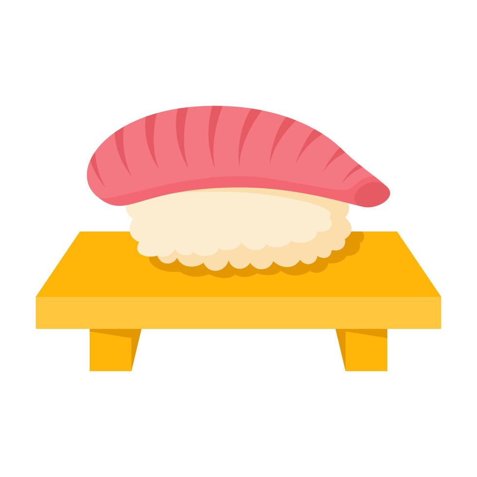 Sushi nel piatto stile isolato vettore