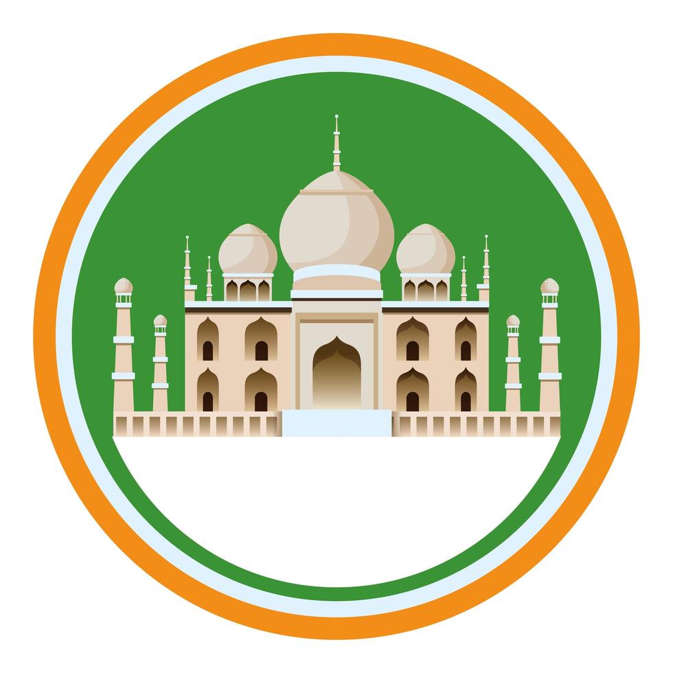 icona di edificio e monumento nazionale indiano vettore