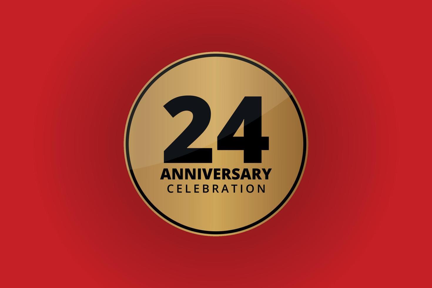 24 anni anniversario celebrazione sfondo design vettore
