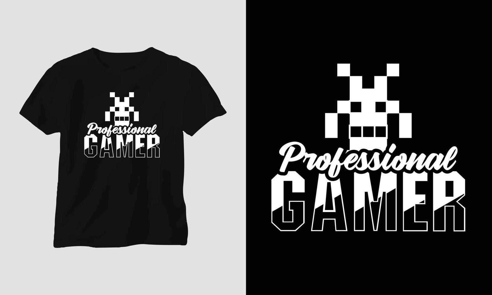 professionale gamer - gioco svg maglietta e abbigliamento design vettore