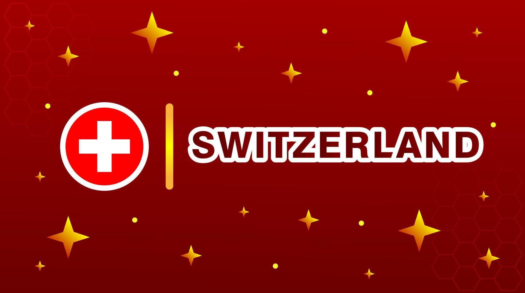 Svizzera bandiera con stelle su rosso marrone sfondo. vettore