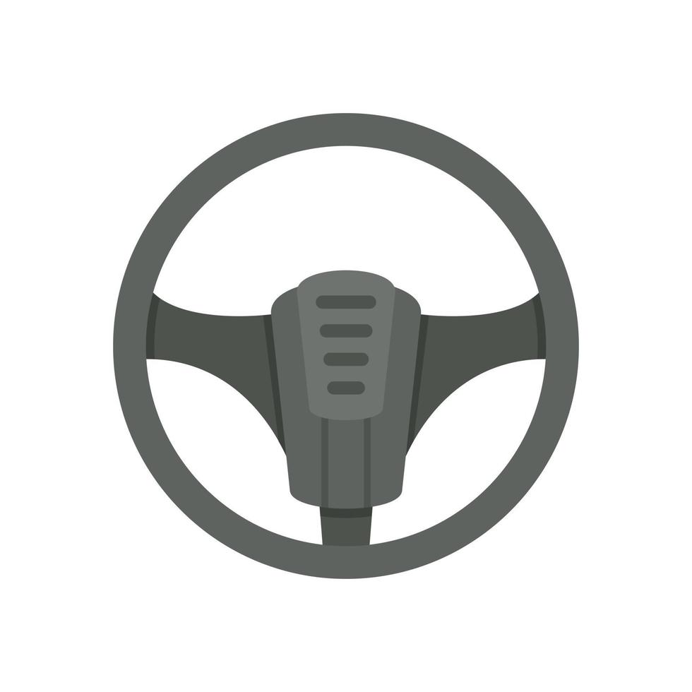 automobile timone ruota icona piatto isolato vettore
