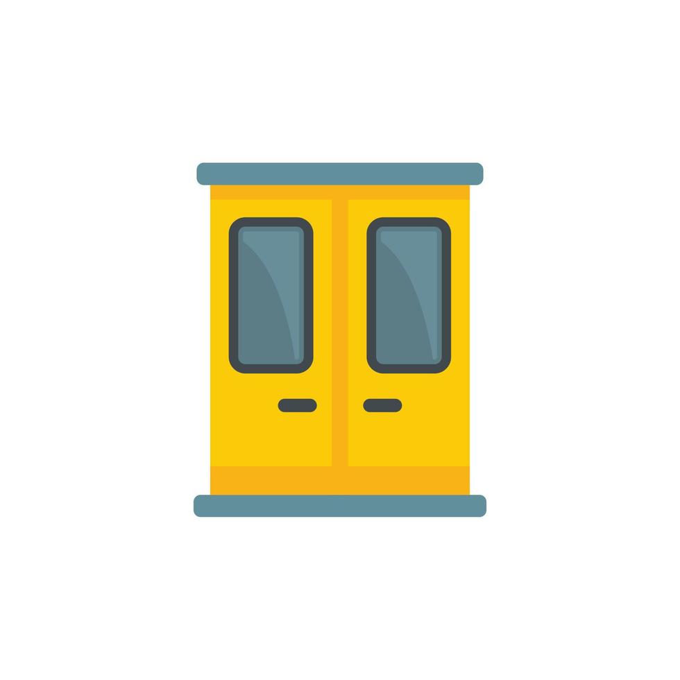 la metropolitana treno porta icona piatto isolato vettore