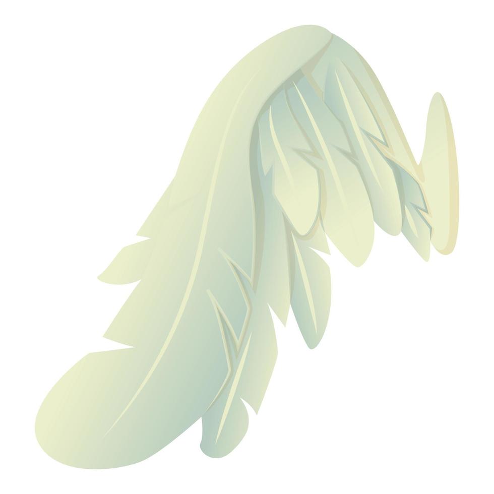 angelico ala icona, cartone animato stile vettore