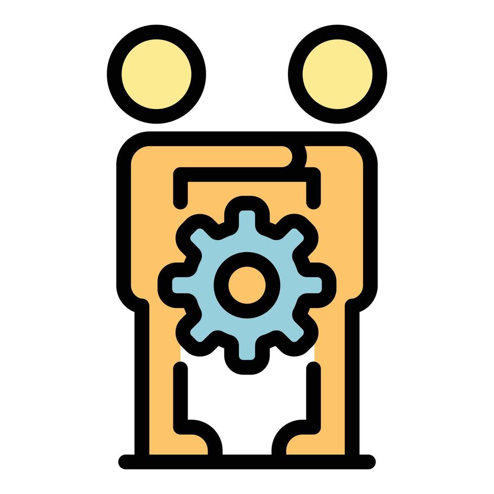 persone connessione icona colore schema vettore
