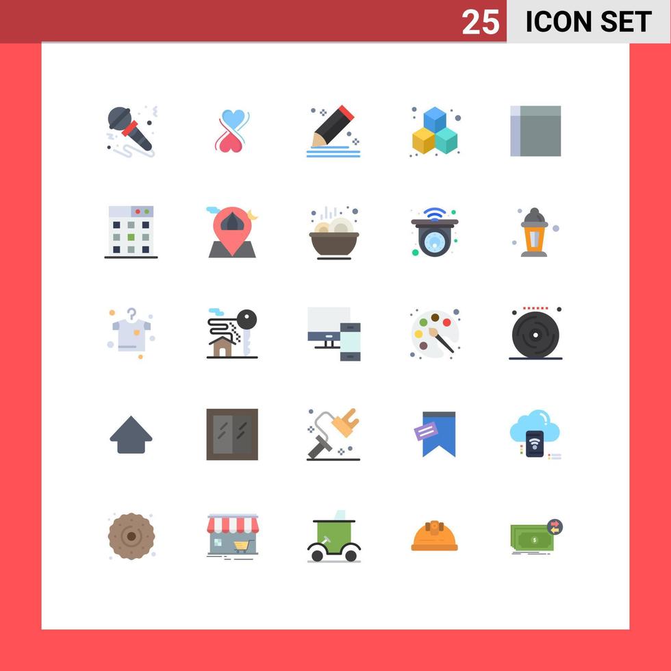 25 creativo icone moderno segni e simboli di casa elettrodomestici comporre cubo Stazionario modificabile vettore design elementi