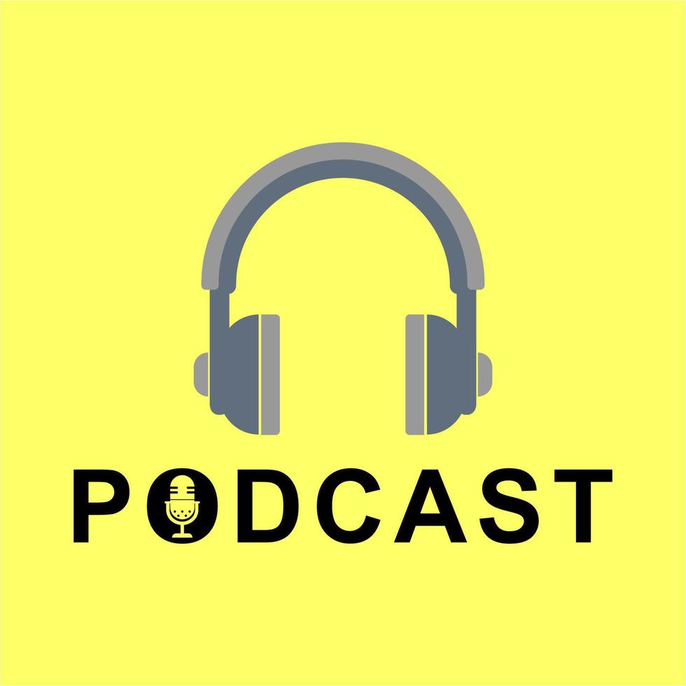 vettore design per Podcast logo