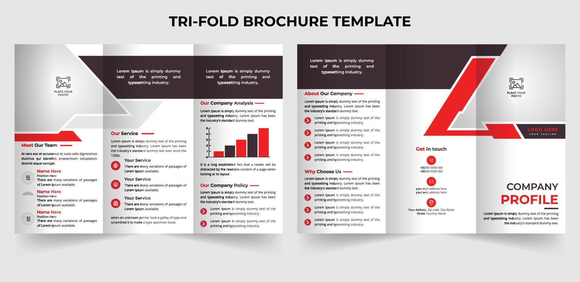 aziendale azienda profilo trifold opuscolo moderno design vettore