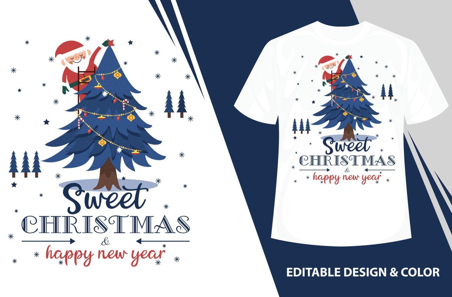 Natale si intende famiglia - Natale maglietta disegno, annate maglietta, vettore, Natale albero, Santa Claus allegro Natale tee, dolce Natale e contento nuovo anno lettering con Santa claus, vettore