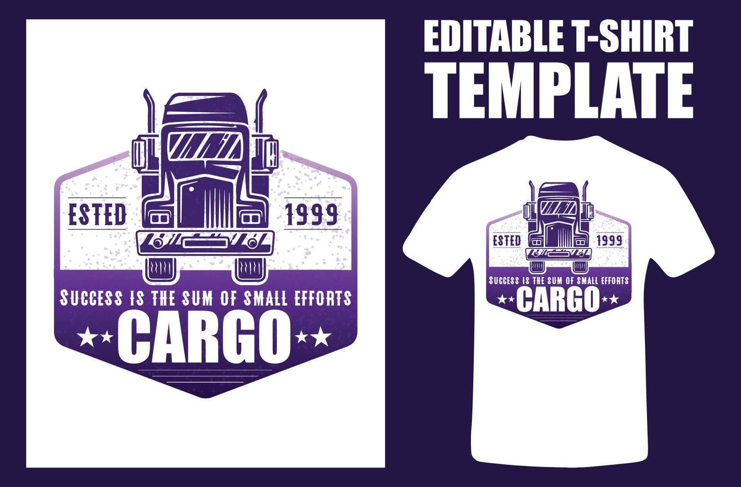 consegna e la logistica campeggio t camicie design. autotrasporti tee camicia. camuffare carico vettore schizzo illustrazione. il migliore camionista Vintage ▾ t camicia design