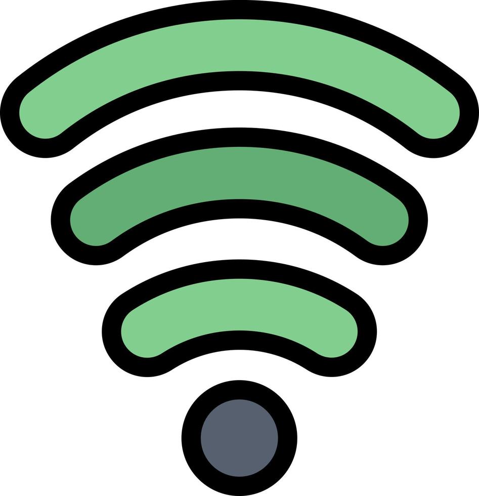 Wi-Fi Servizi segnale piatto colore icona vettore icona bandiera modello