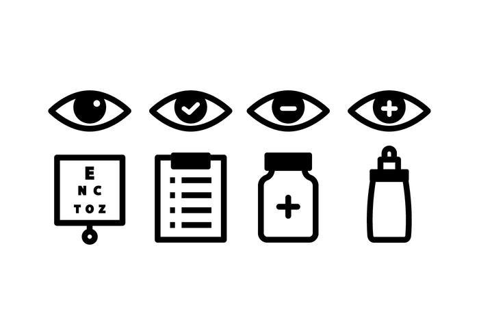 pacchetto di icone di optometria vettore