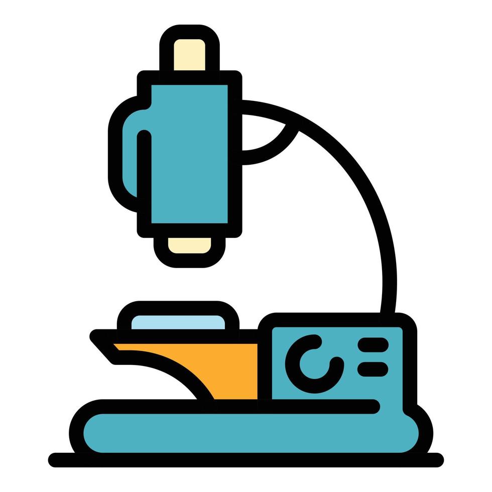 microscopio icona colore schema vettore