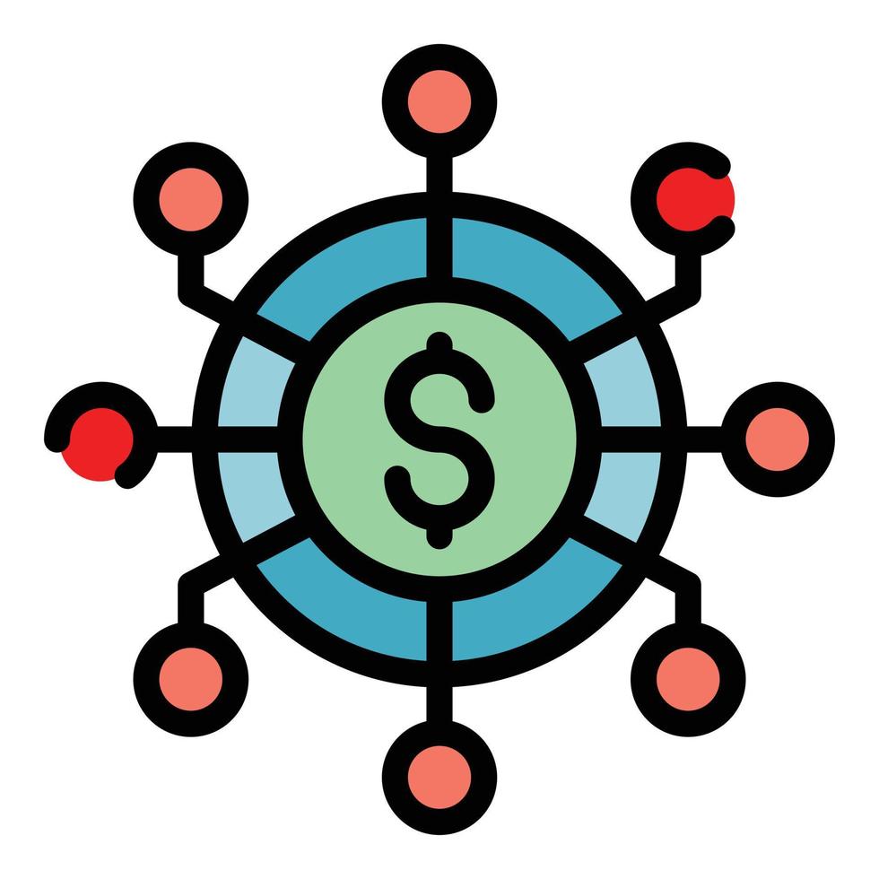 raccolta di fondi schema icona colore schema vettore