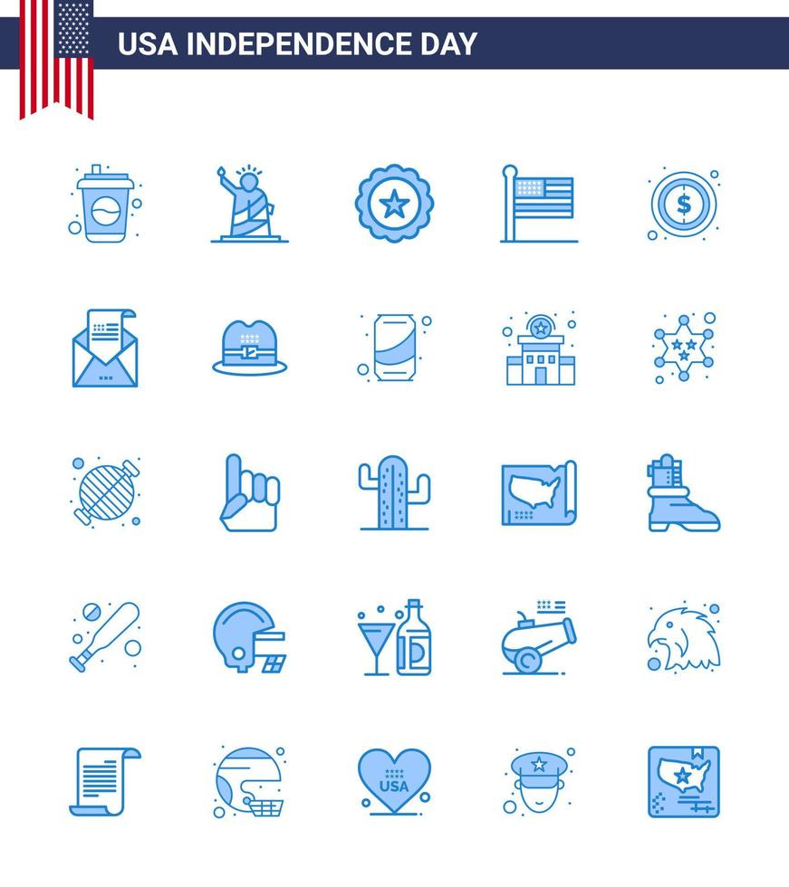 25 creativo Stati Uniti d'America icone moderno indipendenza segni e 4 ° luglio simboli di Stati Uniti d'America unito Stati Uniti d'America stati Stati Uniti d'America modificabile Stati Uniti d'America giorno vettore design elementi