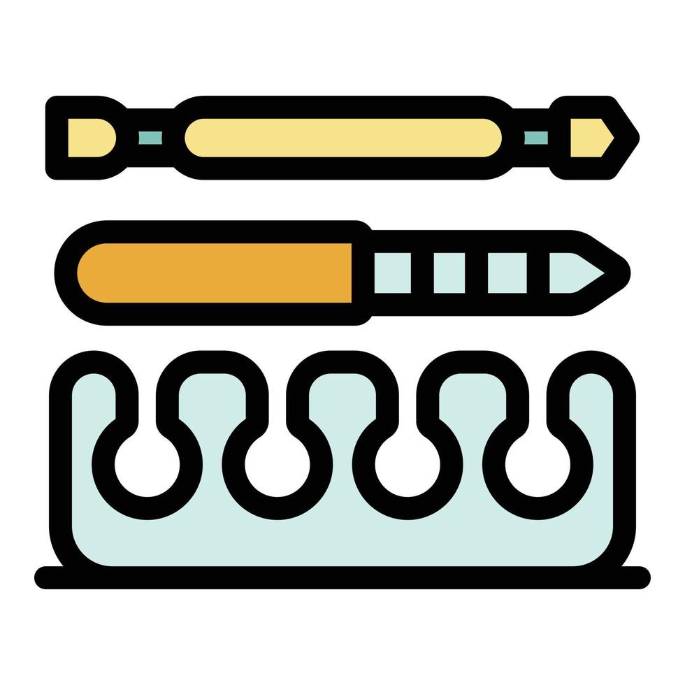 Chiodi attrezzo icona colore schema vettore