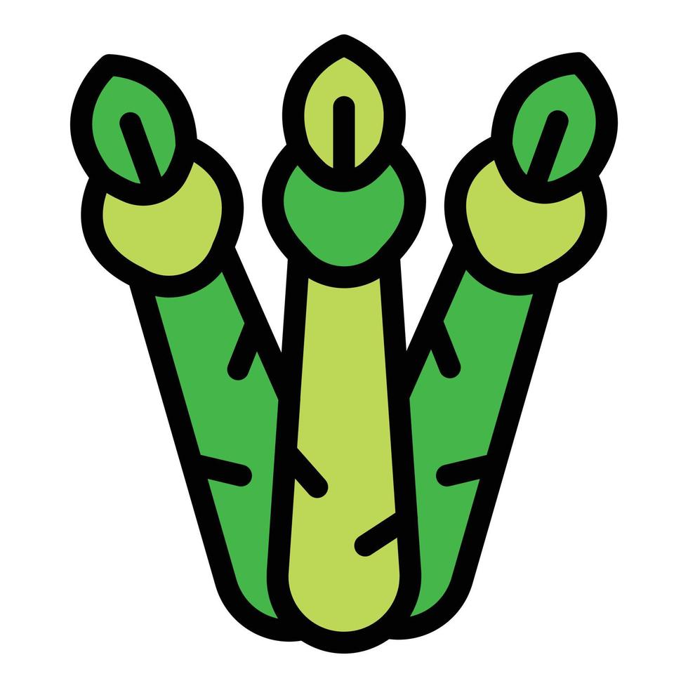 asparago Prodotto icona colore schema vettore
