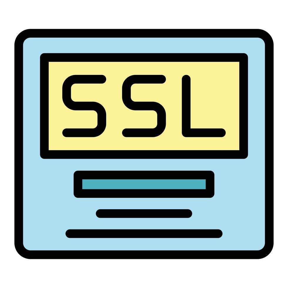 ssl sicurezza icona colore schema vettore