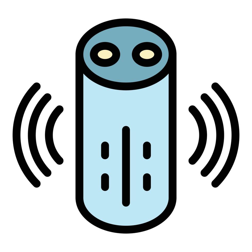 forte inteligente altoparlante icona colore schema vettore