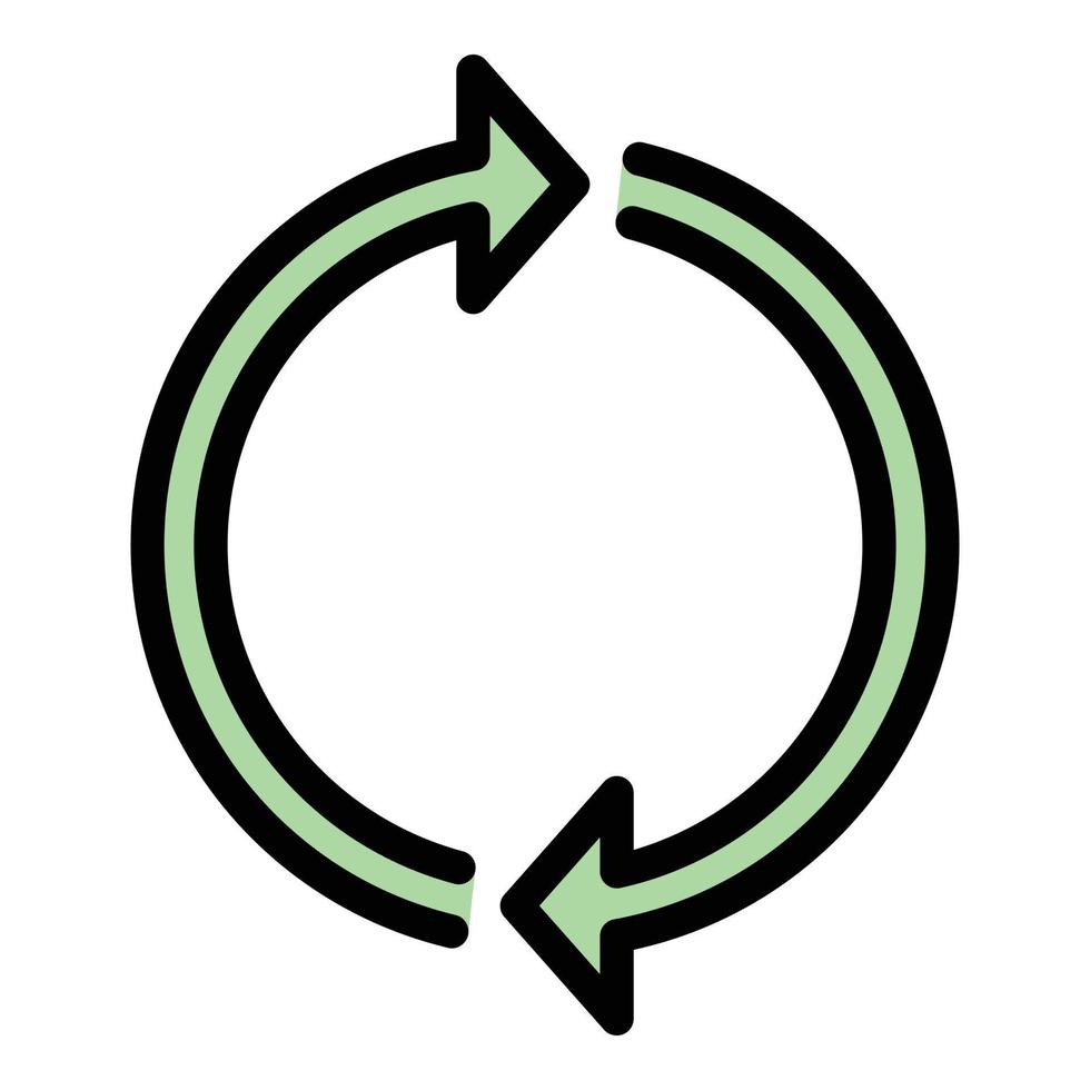 Due frecce formatura un' cerchio icona colore schema vettore