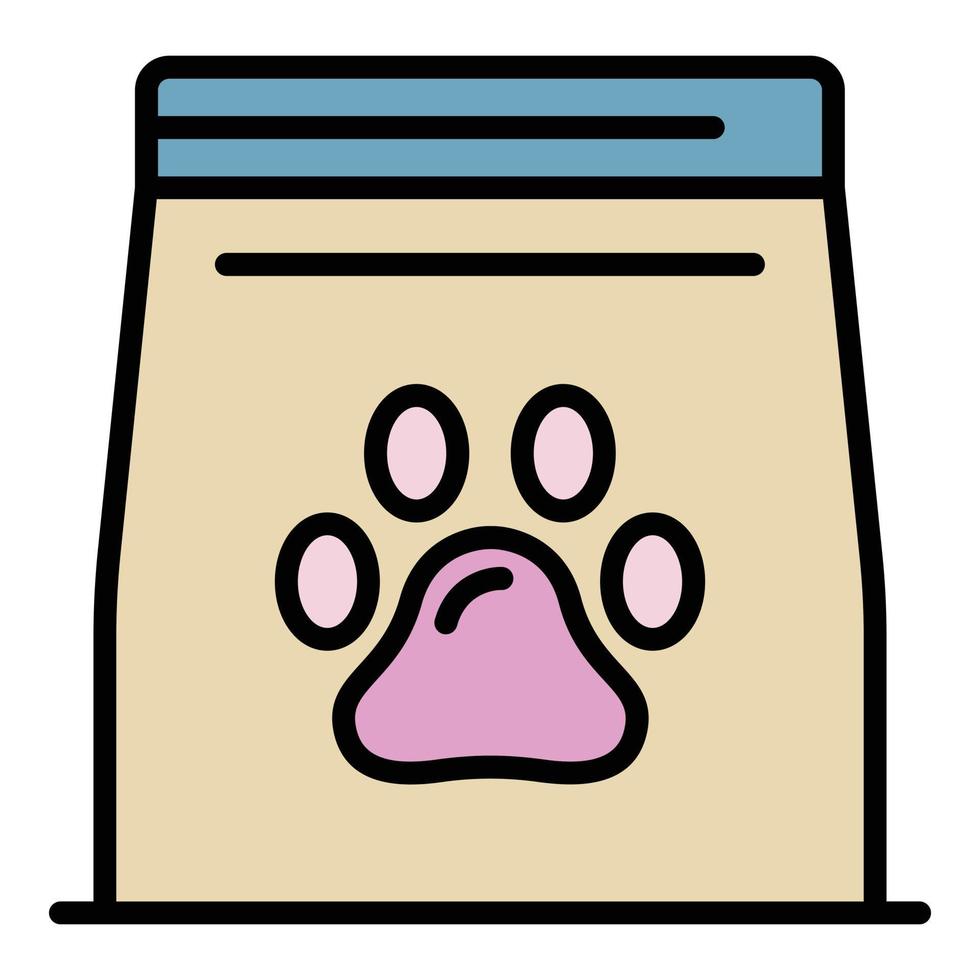 animale domestico cibo pacchetto icona colore schema vettore