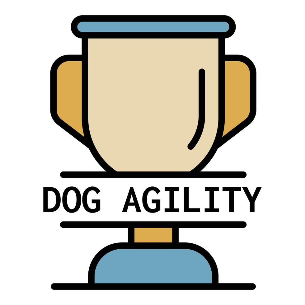 cane agilità tazza logo, schema stile vettore