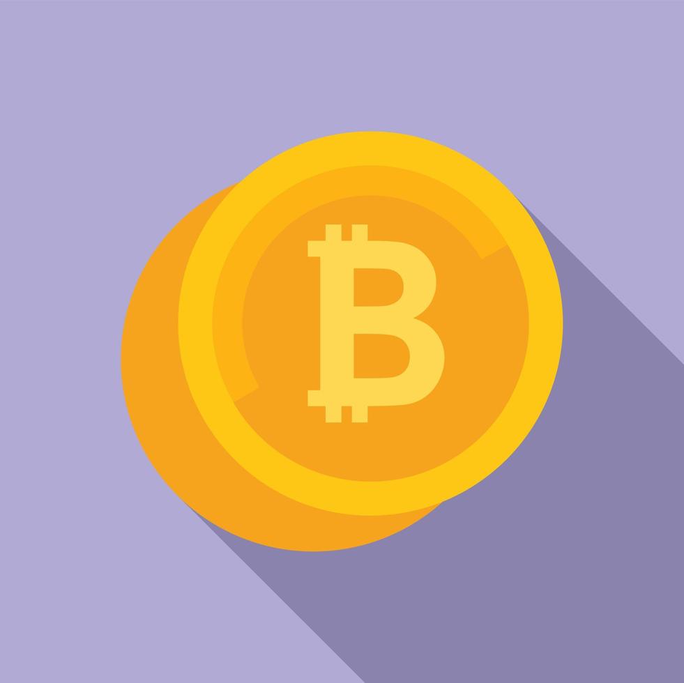 bitcoin moneta icona piatto vettore. crypto i soldi vettore