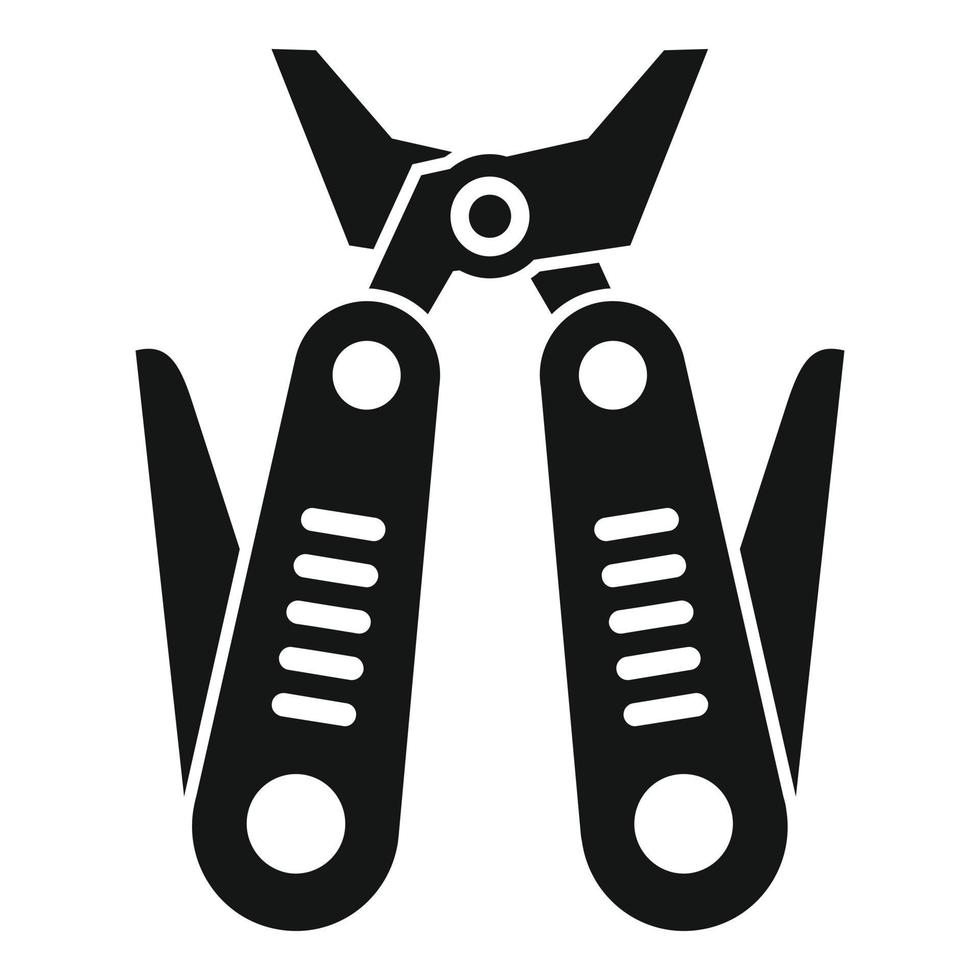 forbici multi attrezzo icona semplice vettore. esercito coltello vettore