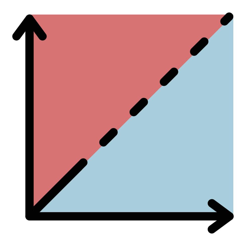 cartesiano assi icona colore schema vettore