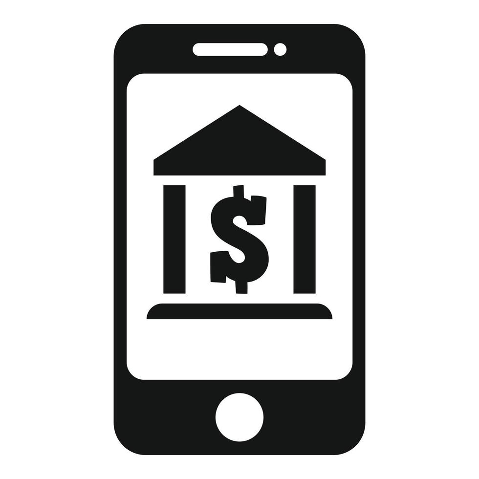 in linea banca icona semplice vettore. mobile pagamento vettore