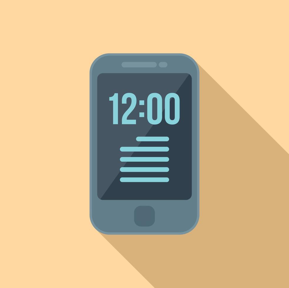 Telefono tempo icona piatto vettore. opera controllo vettore