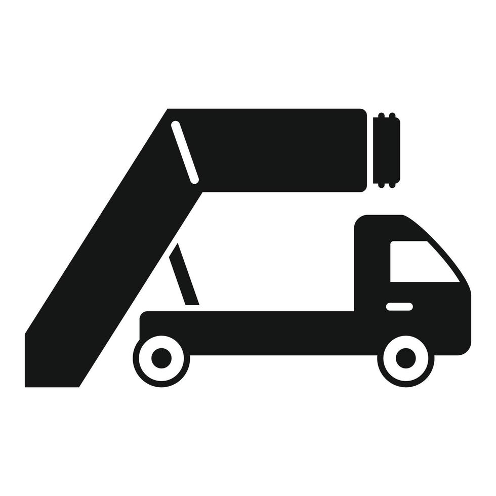 aeroporto terra supporto icona semplice vettore. camion attrezzatura vettore