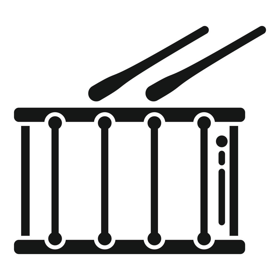 musica tamburo icona semplice vettore. kit strumento vettore