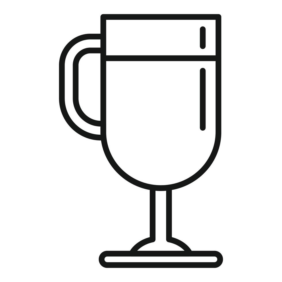 latte macchiato bevanda icona schema vettore. bar bicchiere vettore