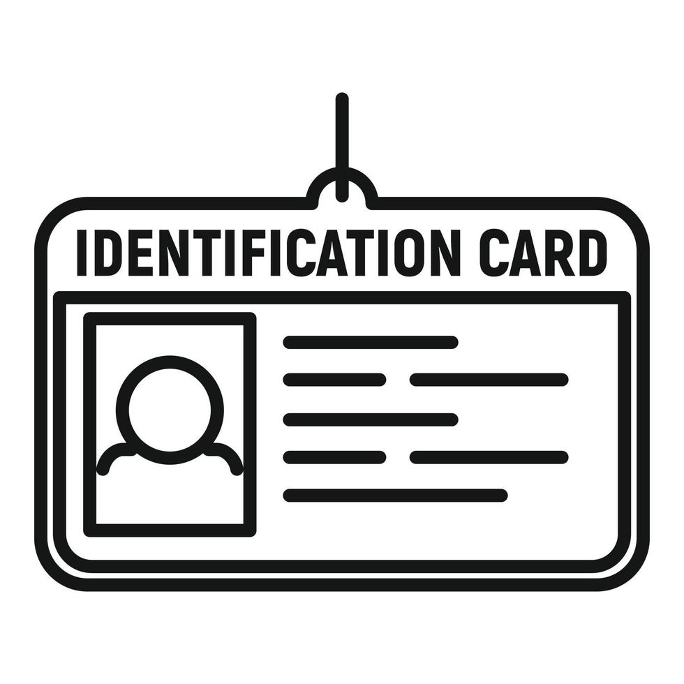 id carta nome icona schema vettore. identificazione distintivo vettore