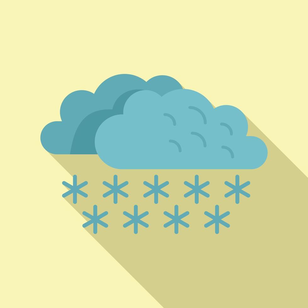 nevicando nube icona piatto vettore. pioggia previsione vettore